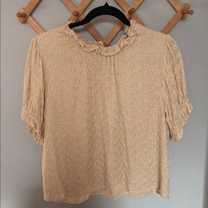 Rylee + Cru Cream Textured Blouse